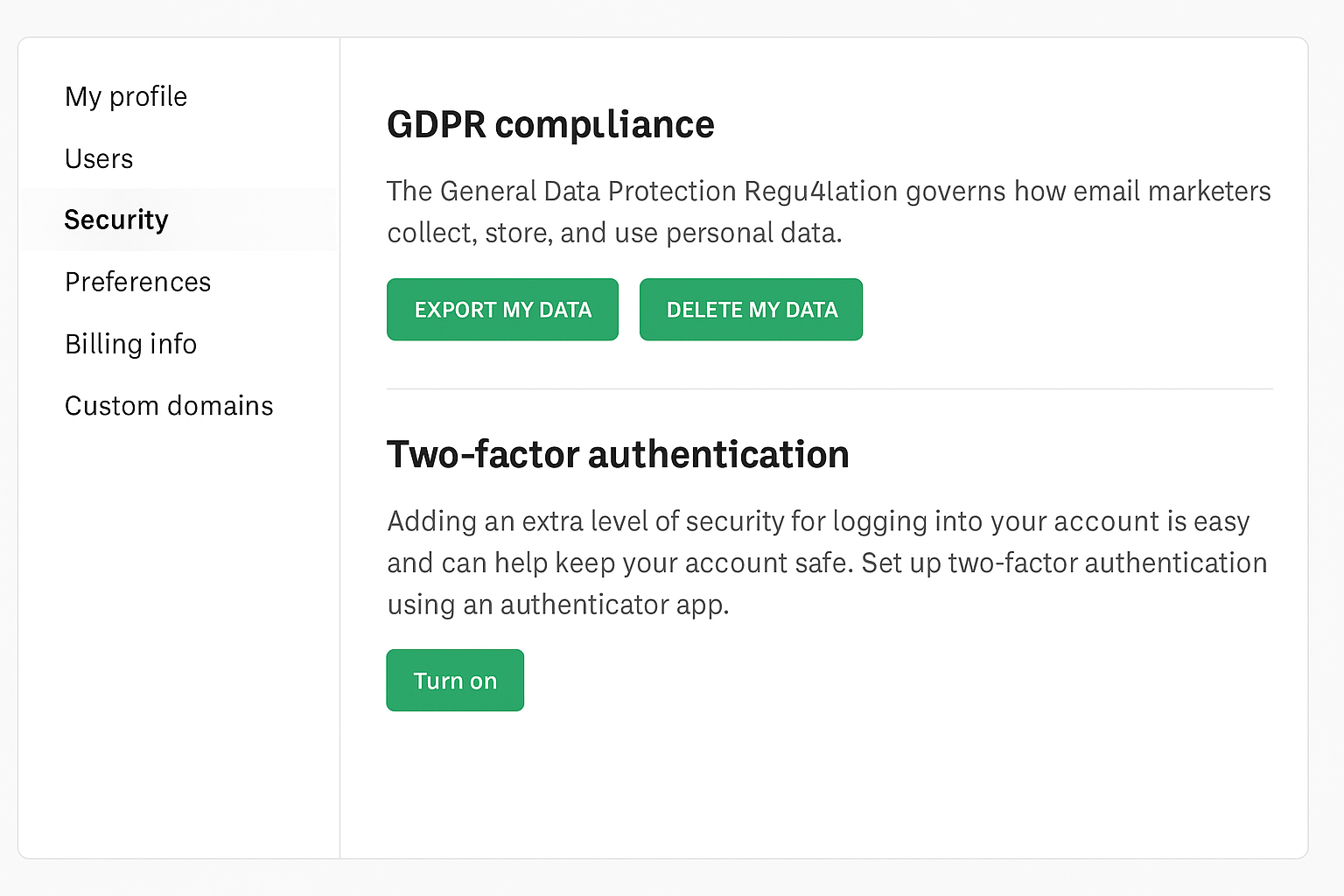 Mailerlite vs ActiveCampaign -Security & Compliance